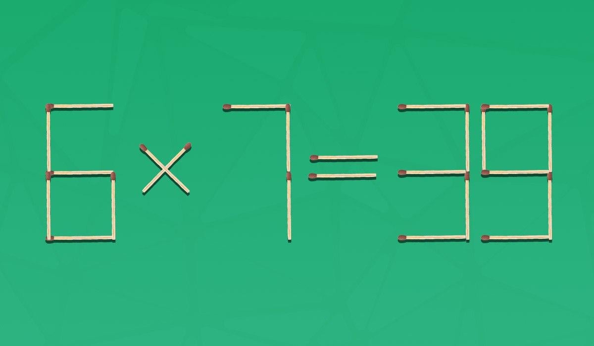 Aby byla rovnost správná, je třeba odstranit 2 zápalky: rychlý IQ test