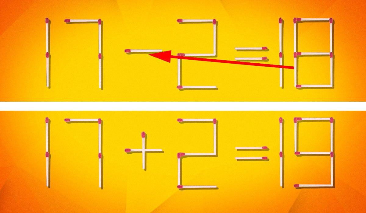 Kam přesunout 1 zápalku, aby byla rovnost správná: fascinující hádanka